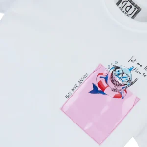 Gini & Jony Boys' Blue T-Shirt Knitshand-Wash Regular Fit