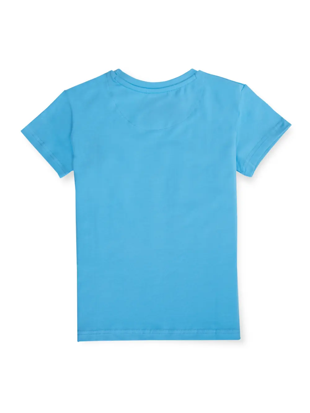 Gini & Jony Boys' Blue T-Shirt Knitshand-Wash Regular Fit