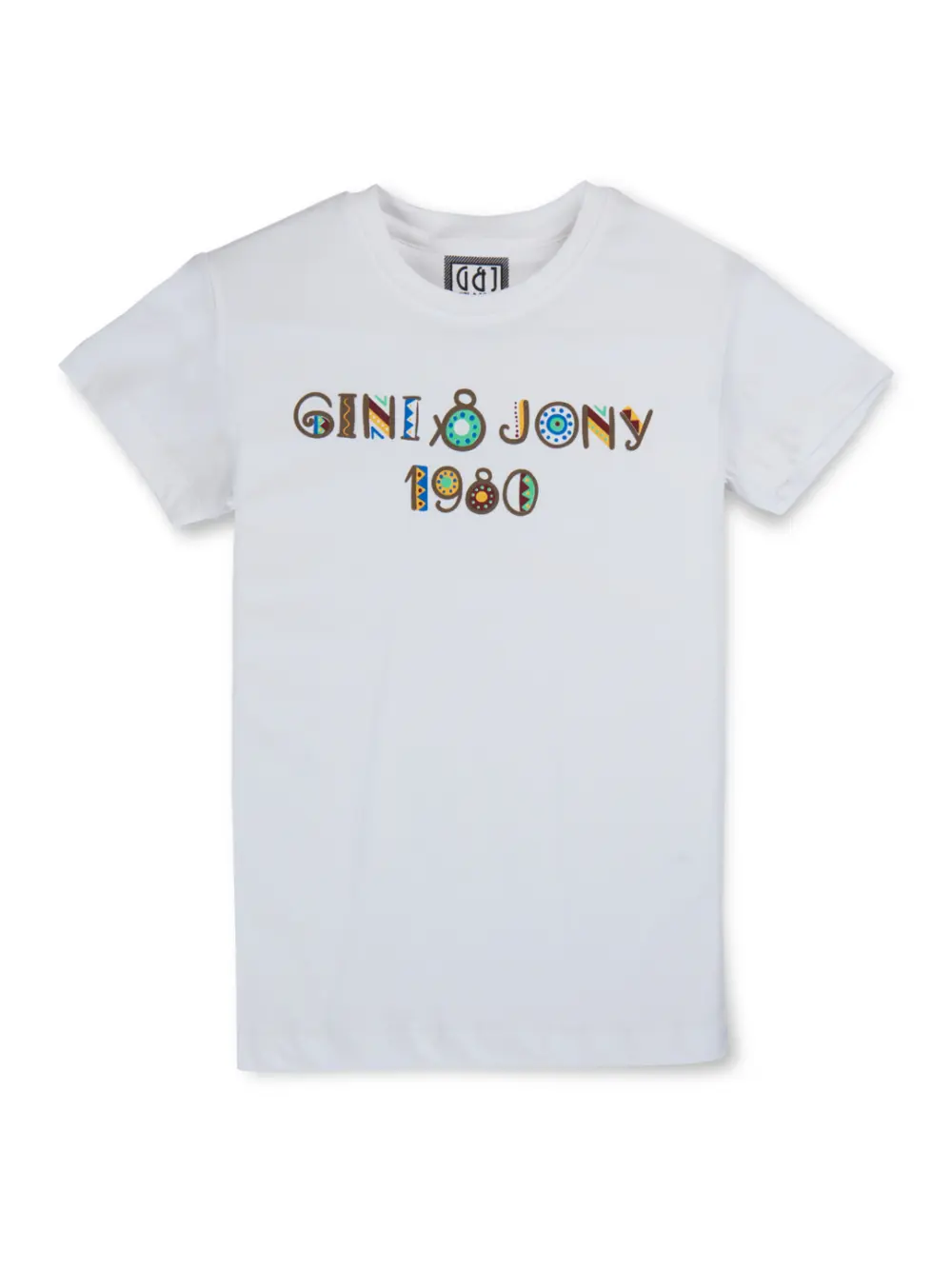 Gini And Jony Boys White Typographic Print Cotton T-Shirt Half Sleeves