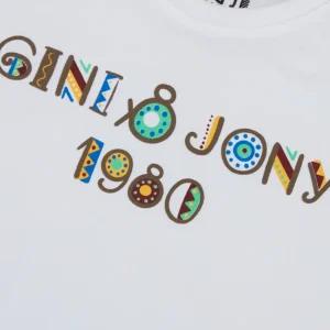 Gini And Jony Boys White Typographic Print Cotton T-Shirt Half Sleeves