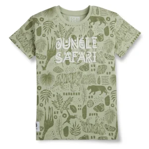 Gini & Jony Boys' Blue T-Shirt Knitshand-Wash Regular Fit