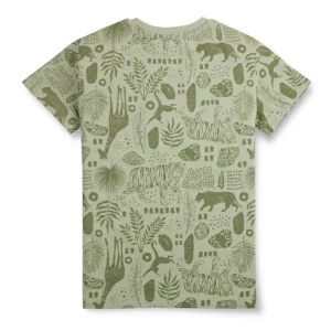 Gini & Jony Boys' Blue T-Shirt Knitshand-Wash Regular Fit