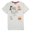 Gini & Jony Boys' Blue T-Shirt Knitshand-Wash Regular Fit
