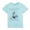 Gini & Jony Boys' Blue T-Shirt Knitshand-Wash Regular Fit