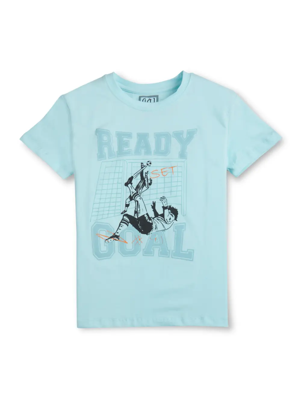 Gini & Jony Boys' Blue T-Shirt Knitshand-Wash Regular Fit