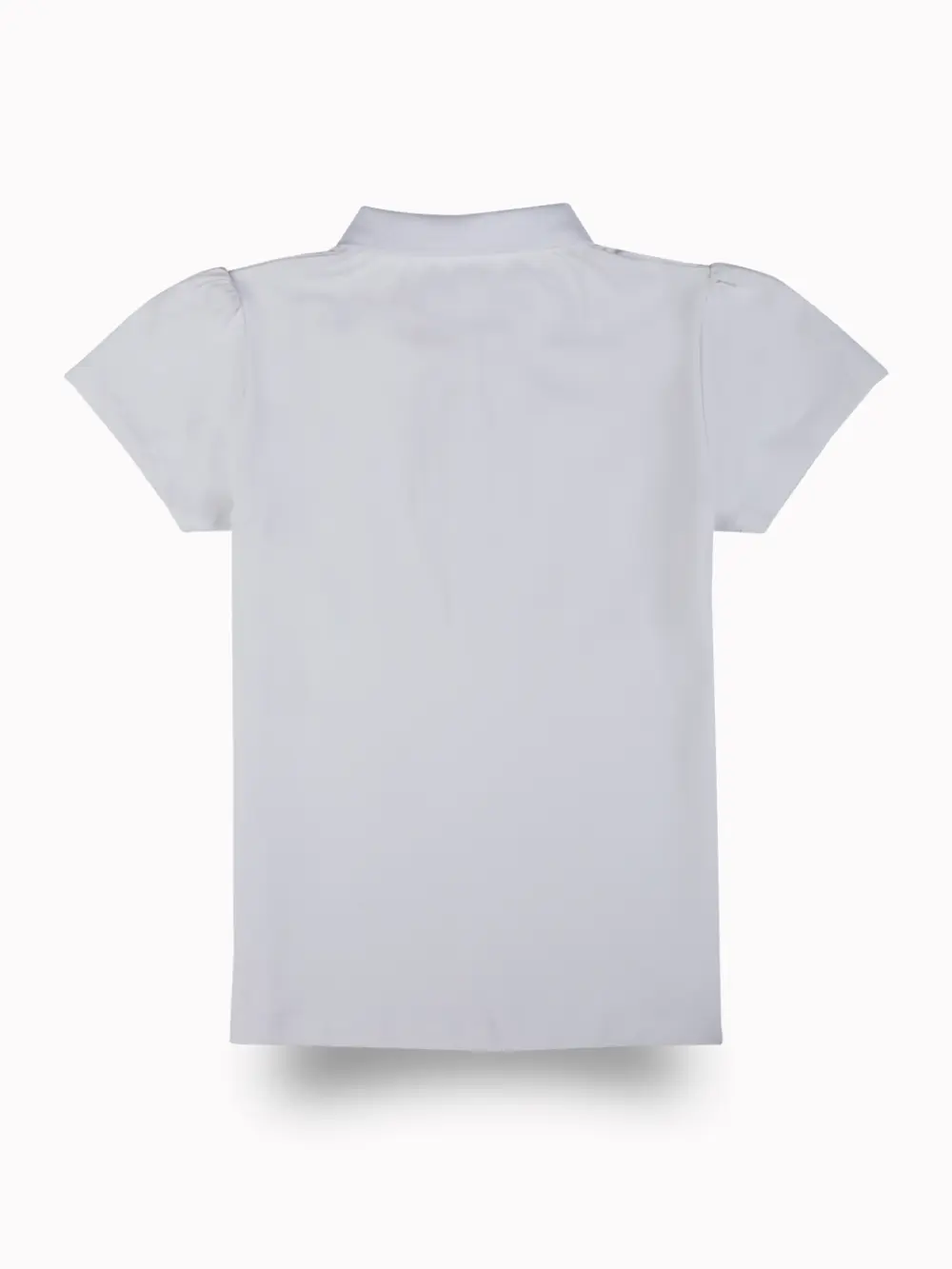 Gini And Jony Girls White Solid Cotton Knits Top Half Sleeves 11-12 Years