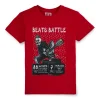 Gini & Jony Boys' Blue T-Shirt Knitshand-Wash Regular Fit