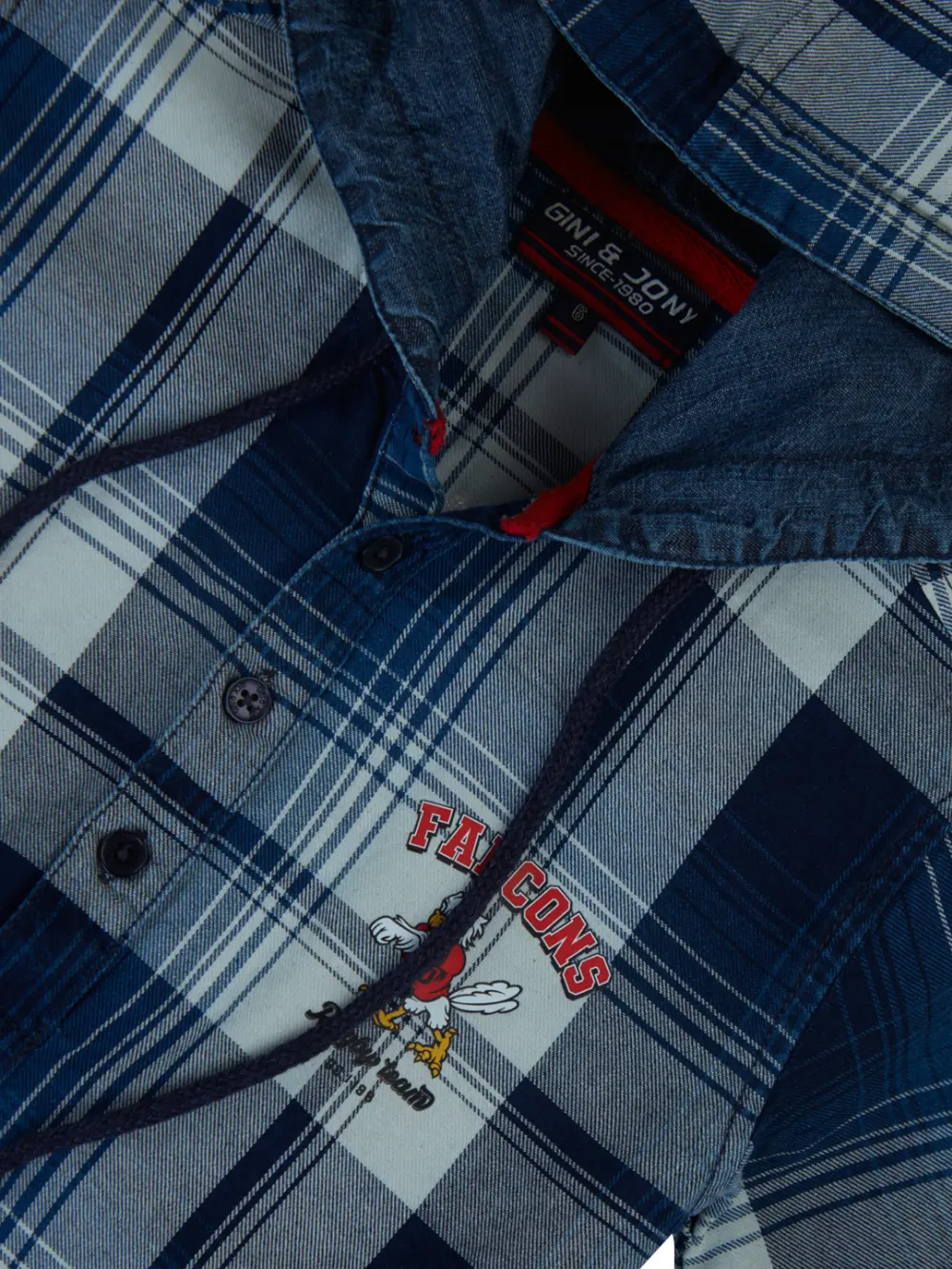 Gini And Jony Boys Blue Checks Cotton Shirt Half Sleeves