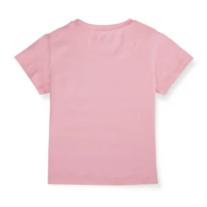 Gini And Jony Girls Pink Typographic Print Cotton Knits Top Half Sleeves 9-10 Years
