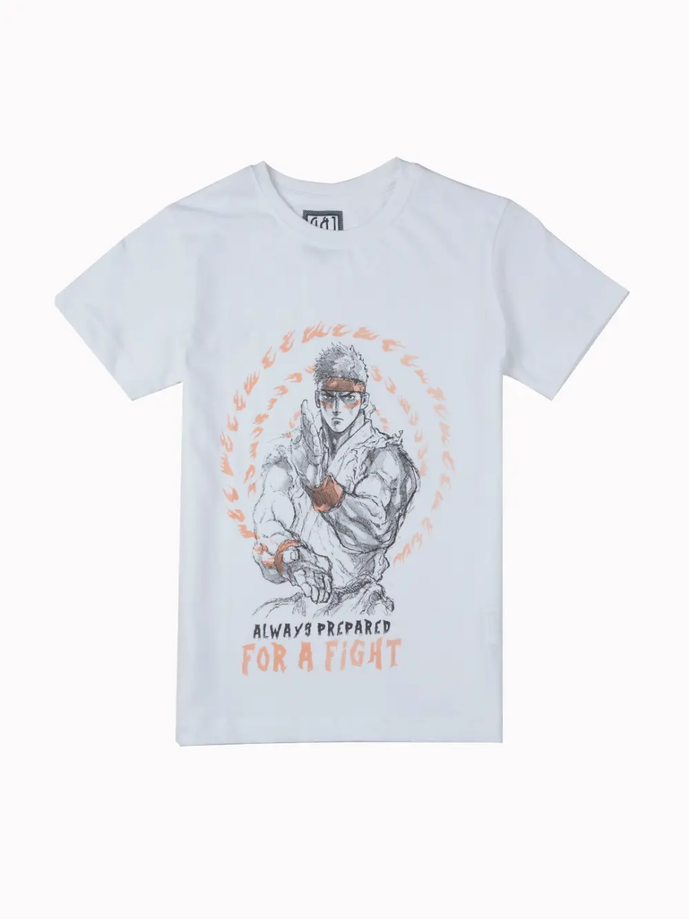 Gini And Jony Boys White Graphic Print Cotton T-Shirt Half Sleeves
