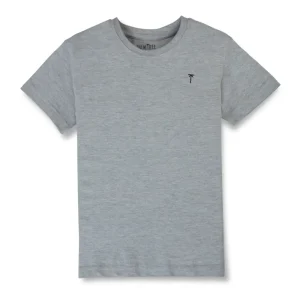 Gini And Jony Boys Grey Typographic Print Cotton T-Shirt Half Sleeves