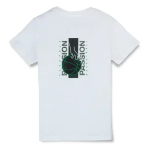 Gini And Jony Boys White Graphic Print Cotton T-Shirt Half Sleeves