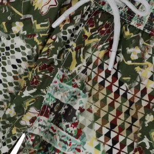 Gini And Jony Boys Olive Tribal Print Cotton Bermuda Elasticated