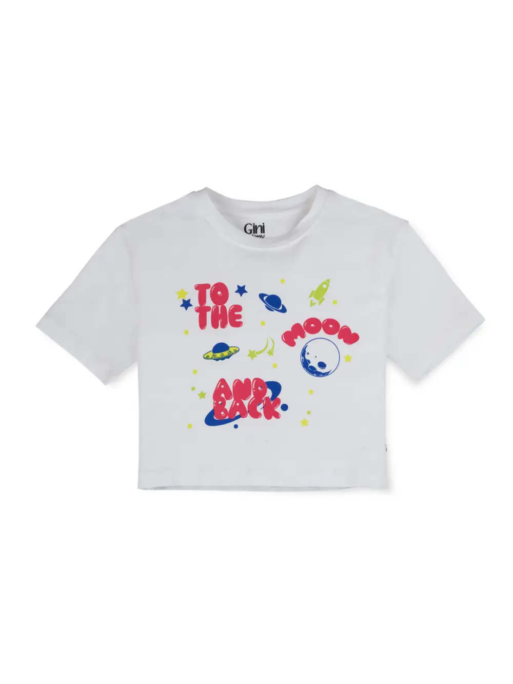 Gini And Jony Girls Cotton Round Neck Half Sleeves Knits Top