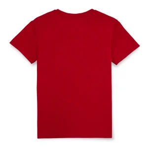 Gini And Jony Boys Red Graphic Print Cotton Lycra T-Shirt Half Sleeves