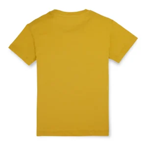 Gini And Jony Boys Yellow Graphic Print Cotton Lycra T-Shirt Half Sleeves
