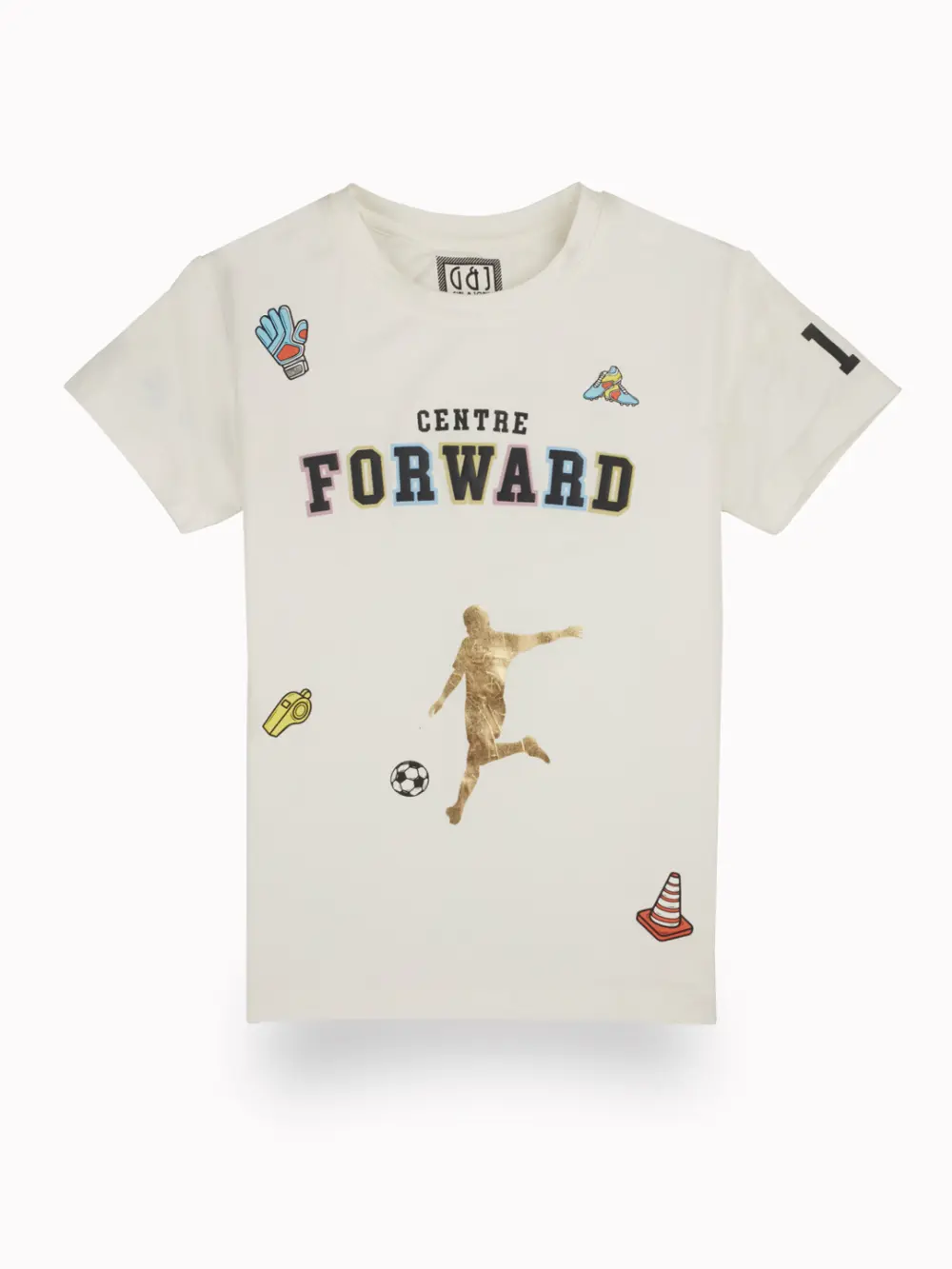 Gini And Jony Boys White Graphic Print Cotton T-Shirt Half Sleeves