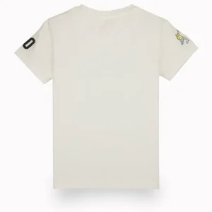 Gini And Jony Boys White Graphic Print Cotton T-Shirt Half Sleeves