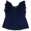 Gini And Jony Girls Cotton Round Neck Half Sleeves Knits Top