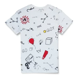 Gini & Jony Boys' Blue T-Shirt Knitshand-Wash Regular Fit
