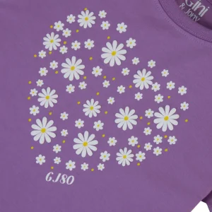 Gini And Jony Girls Cotton Round Neck Half Sleeves Knits Top