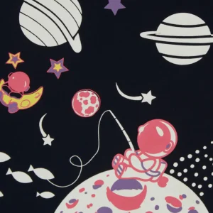 Gini And Jony Girls Navy Blue Graphic Print Cotton Lycra Knits Top Half Sleeves 9-12 Months