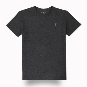 Palm Tree Boys Grey Typographic Print Cotton T-Shirt Half Sleeves