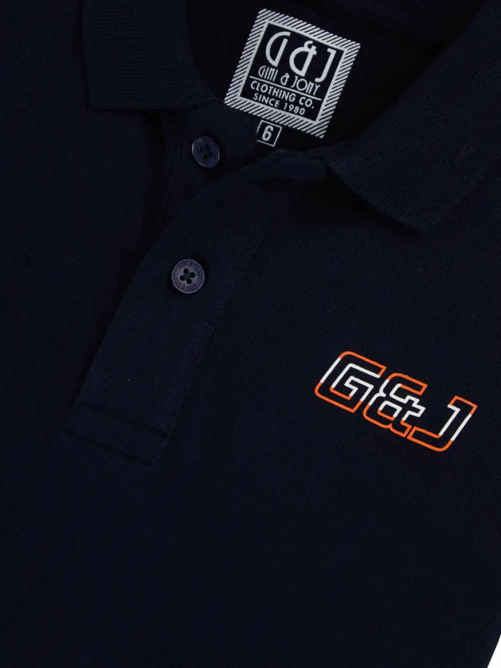 Gini And Jony Boys Navy Blue Solid Cotton Polo T-Shirt Half Sleeves
