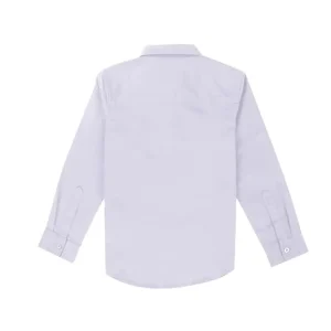 Gini And Jony Boys White Solid Cotton Full Sleeves Shirt