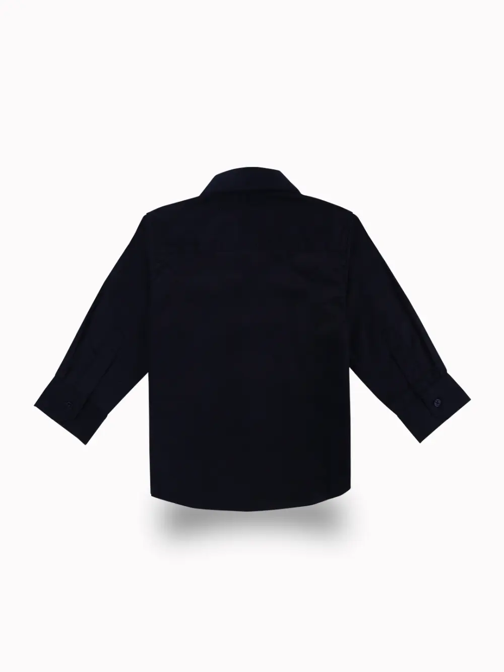 Gini And Jony Boys Navy Blue Solid Cotton Shirt Full Sleeves