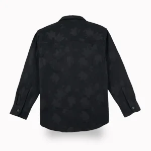 Gini And Jony Boys Black Tropical Print Cotton Shirt Full Sleeves