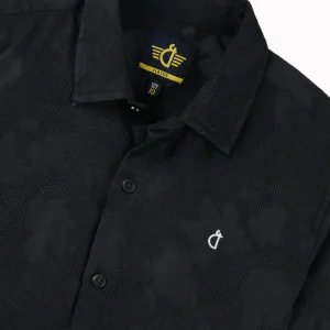 Gini And Jony Boys Black Tropical Print Cotton Shirt Full Sleeves