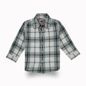 Gini And Jony Boys Green Checks Cotton Shirt Full Sleeves