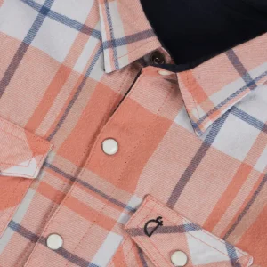 Gini And Jony Boys Peach Checks Cotton Shirt Full Sleeves