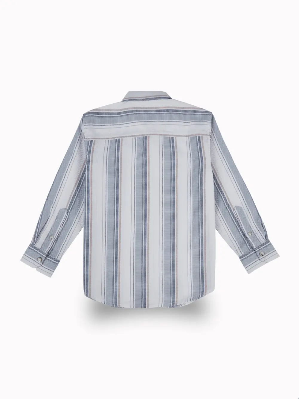 Gini And Jony Boys Blue Stripes Cotton Shirt Full Sleeves