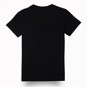 Gini And Jony Boys Black Graphic Print Cotton T-Shirt Half Sleeves