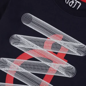 Gini And Jony Boys Navy Blue Graphic Print Cotton T-Shirt Half Sleeves