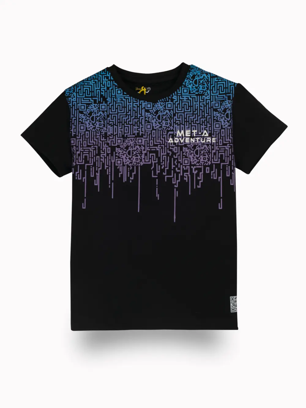 Gini And Jony Boys Black Ombre Cotton T-Shirt Half Sleeves