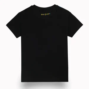 Gini And Jony Boys Black Ombre Cotton T-Shirt Half Sleeves