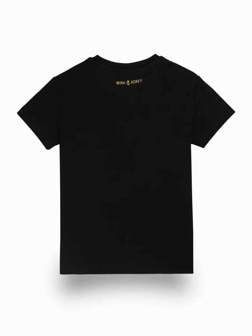 Gini And Jony Boys Black Ombre Cotton T-Shirt Half Sleeves