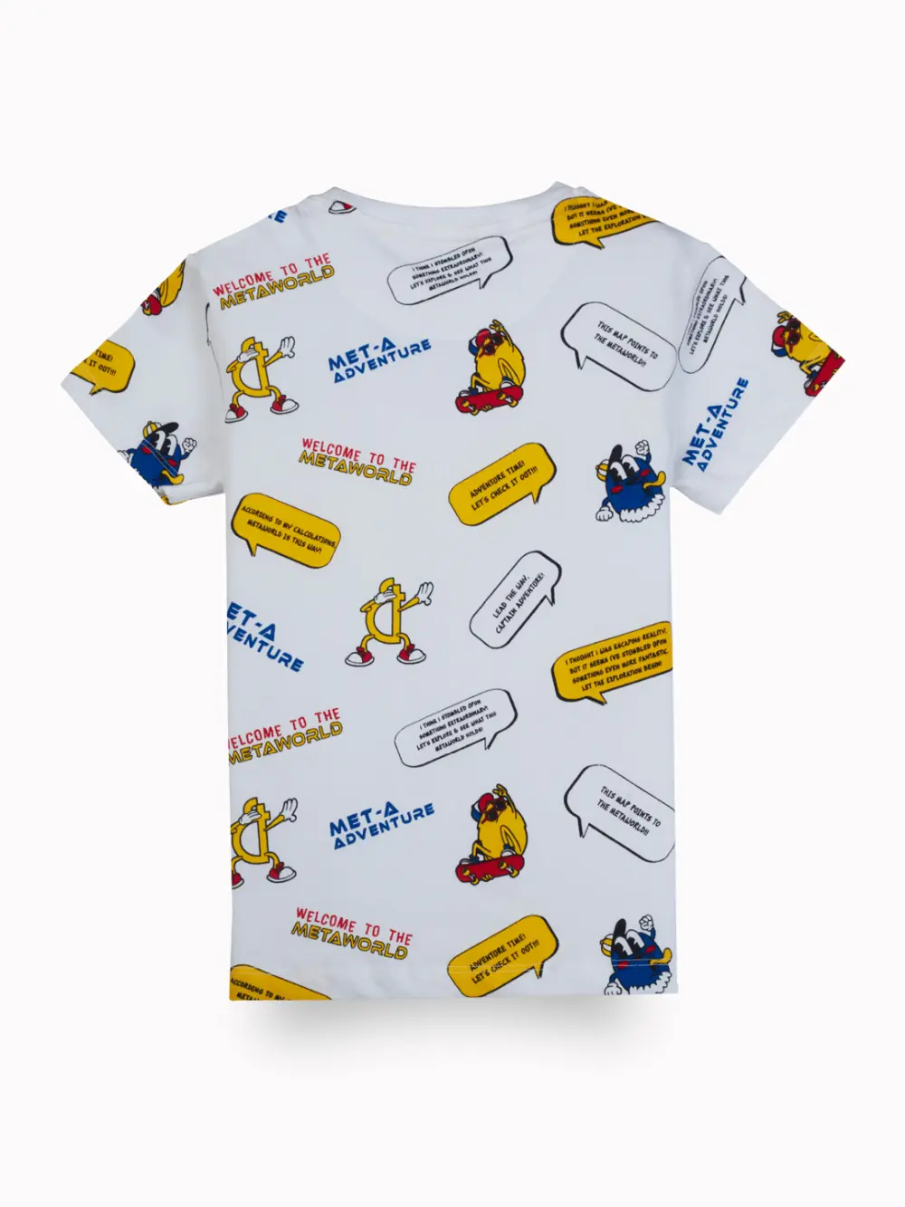 Gini And Jony Boys White Conversational Print Cotton Half Sleeves T-Shirt