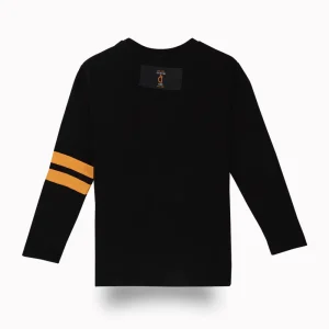 Gini And Jony Boys Black Graphic Print Cotton T-Shirt Full Sleeves