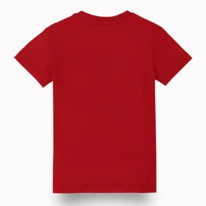 Gini And Jony Boys Red Graphic Print Cotton T-Shirt Half Sleeves