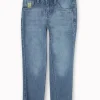 Gini And Jony Boys Blue Washed Denim Jeans Fixed Waist
