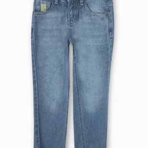 Gini And Jony Boys Blue Washed Denim Jeans Fixed Waist