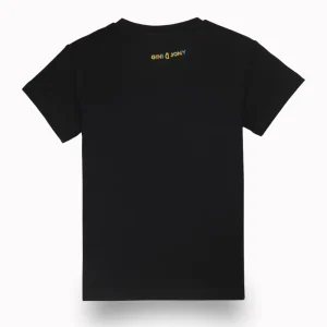 Gini And Jony Boys Black Digital Print Cotton T-Shirt Half Sleeves