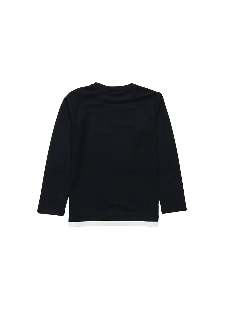 Gini And Jony Boys Black Brand Logo Cotton T-Shirt Full Sleeves