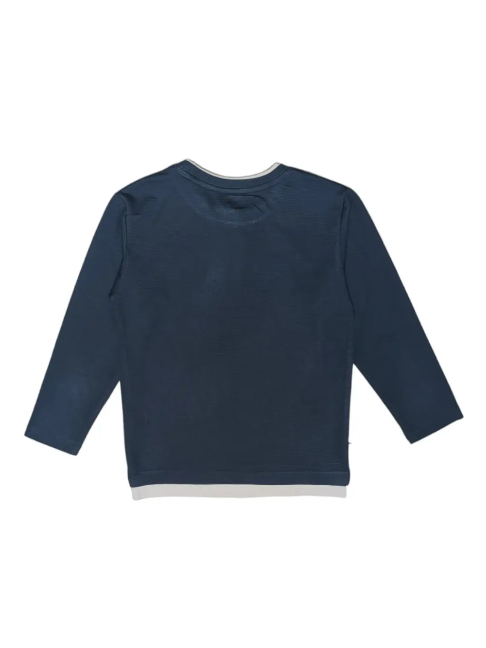 Gini And Jony Boys Teal Textured Print Cotton T-Shirt Full Sleeves