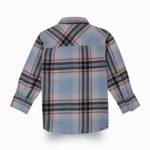 Gini And Jony Boys Blue Checks Cotton Shirt Full Sleeves