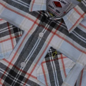 Gini And Jony Boys Blue Checks Cotton Shirt Full Sleeves